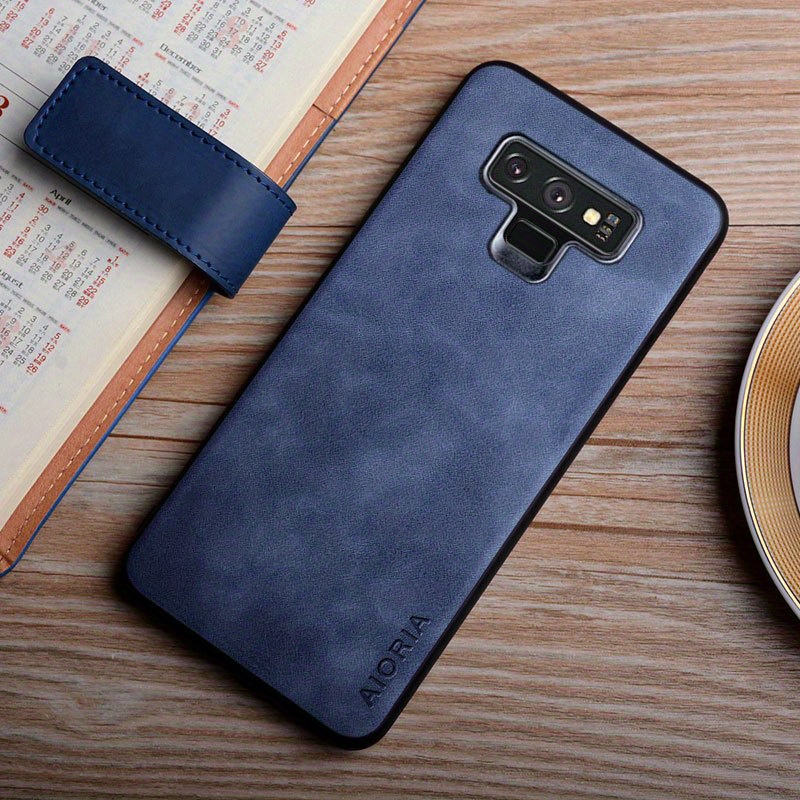 TEMU Sleek Matte Pu Leather Phone Case For Galaxy Note - Enhance Your Phone's Look!