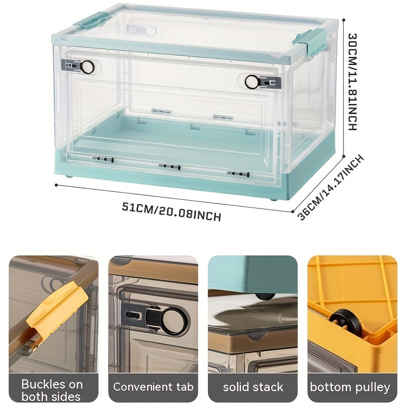 GENEMA Rectangular Plastic Clear Transparent Storage Box Collection  Container Organizer 
