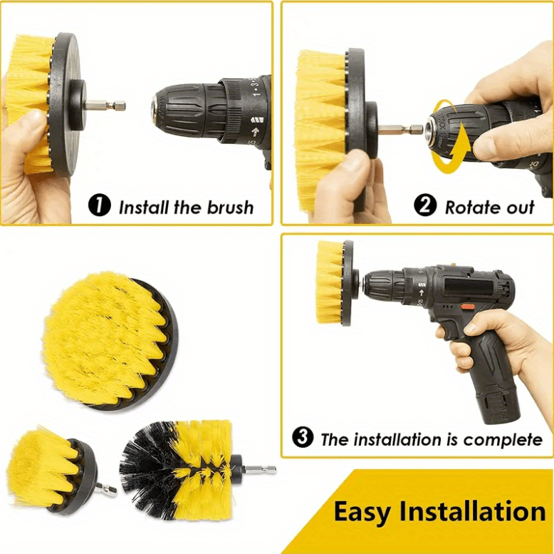 Electric Drill Brush Head Set Perfect For Kitchen Floor Car - Temu