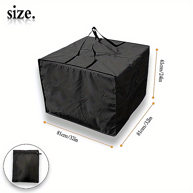 TEMU Outdoor Patio Square Furniture Mat Storage Bag, Outdoor Furniture Christmas Tree Storage Bag, Indoor Clothes And Miscellaneous Storage Bag