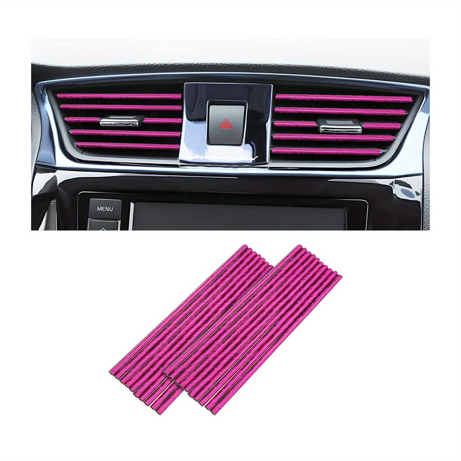 10pcs20cmCar Klimaanlage Vent Outlet Trimmen StripsPVC Zentrale steuerung  auto farbe helle bar universal sele-hesive überzug clips - AliExpress