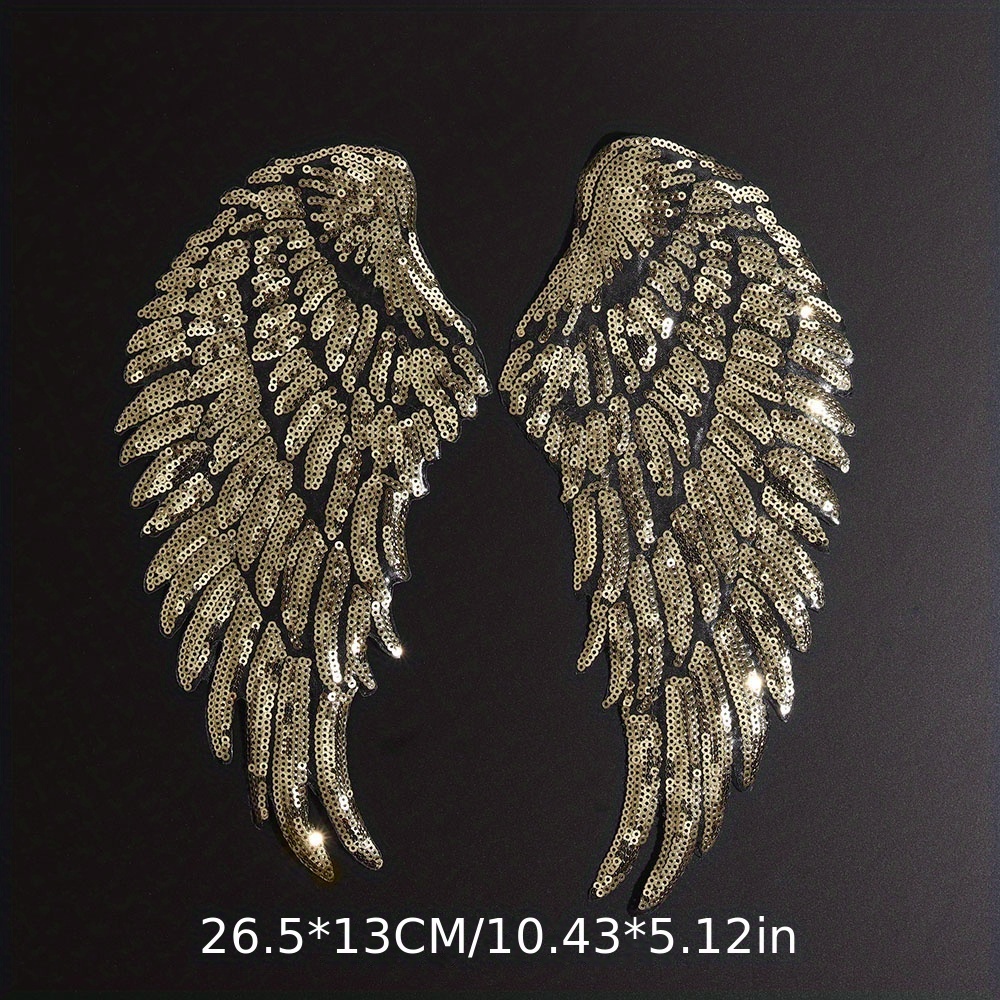 Sequin Wings Patches, Embroidered Badges Clothes DIY Decoration Sticker
