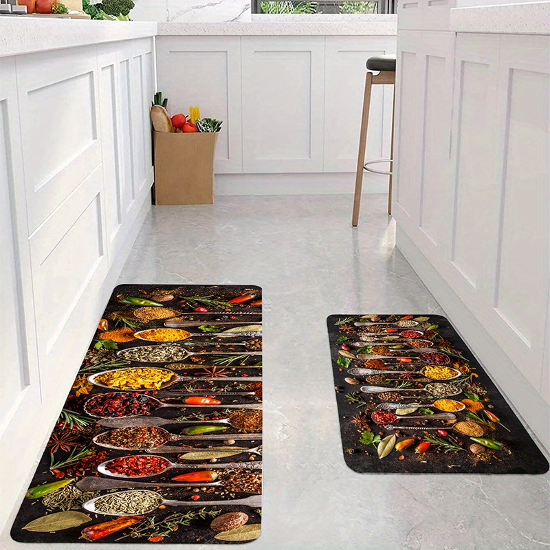 1  and cutlery patterned mat kitchen floor mat non slip kitchen floor rug kitchen rug kitchen   decor room decor details 4