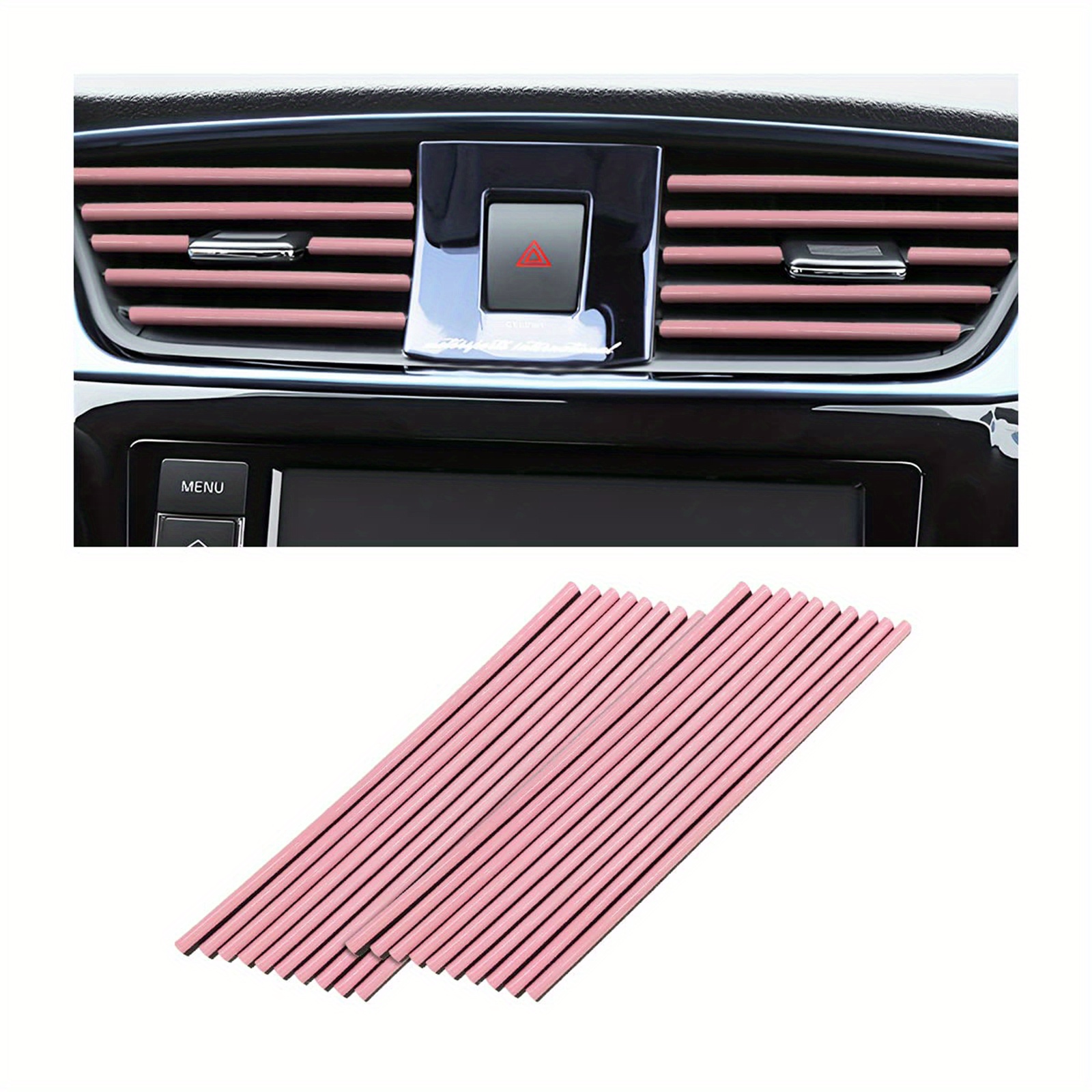20pcs Car Air Conditioner Air Vent Decorative Strips Universal