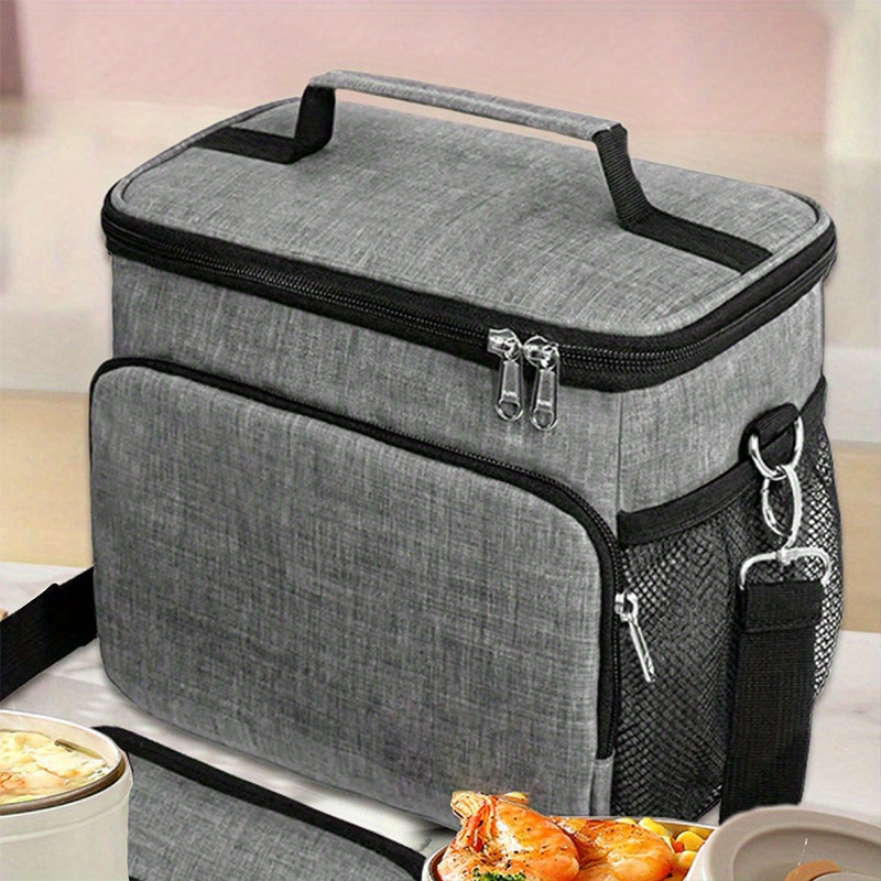 Insulated Lunch Bag Adult Dinner Box for Work School Men Women
