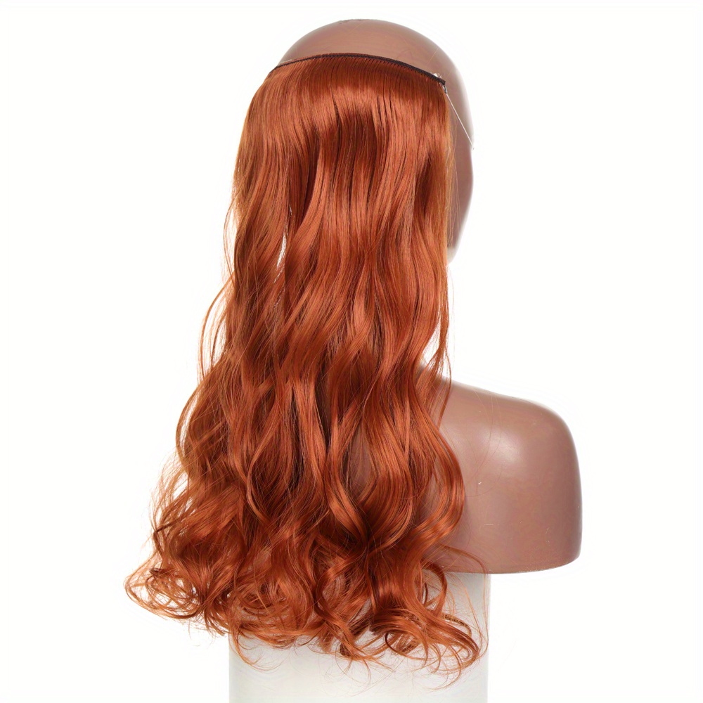 Hair Extensions Invisible Wire Wavy Curly Long Synthetic - Temu