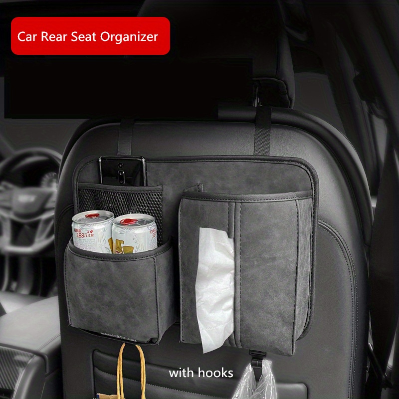 Accessoires de voiture Organisateur de sièges d'auto universels avec plateau  Support de tablette / Multi-poche de rangement Automobiles Rangement  intérieur Rangement