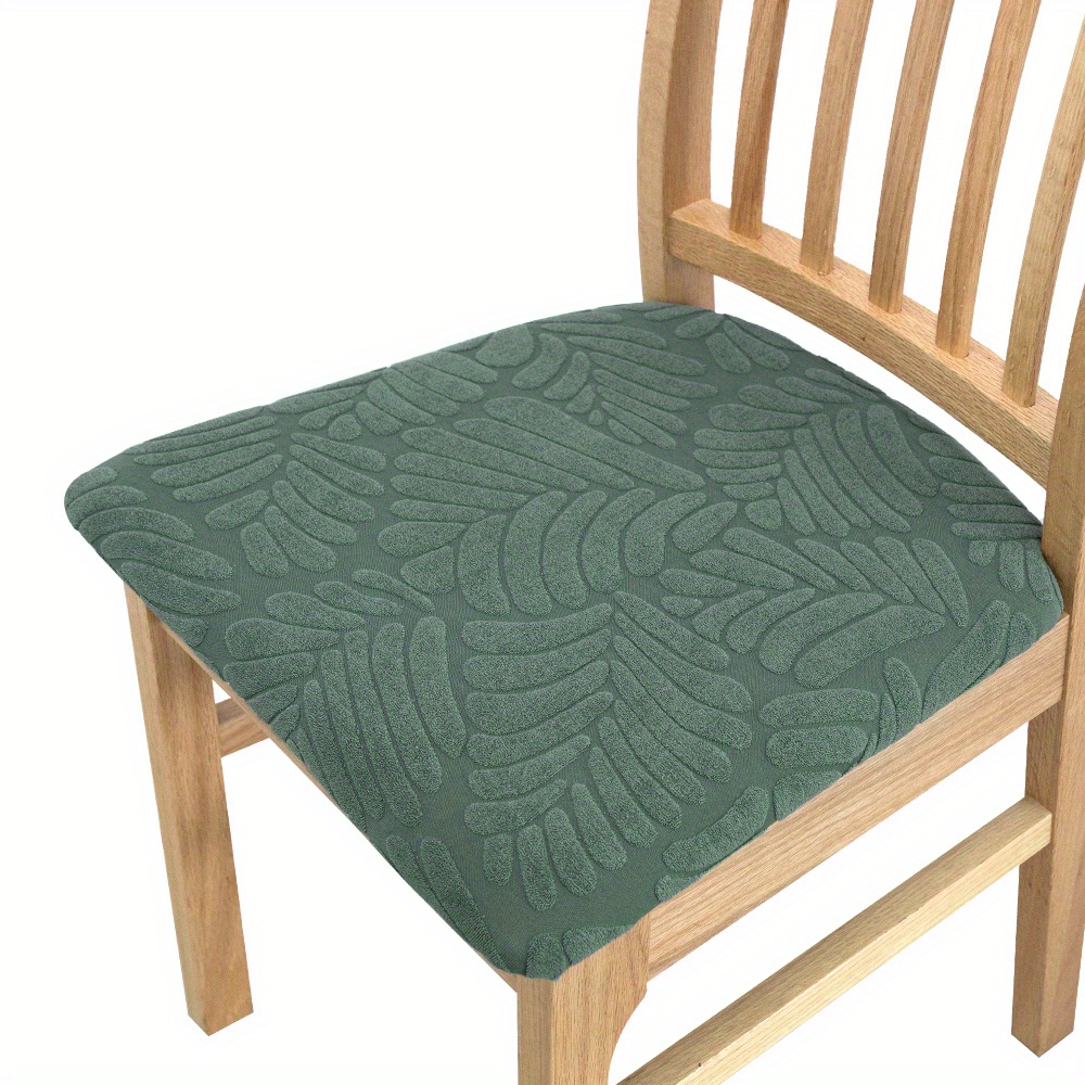 Stylish Large Leaf Pattern Stretch Chair Cushion Cover For Home