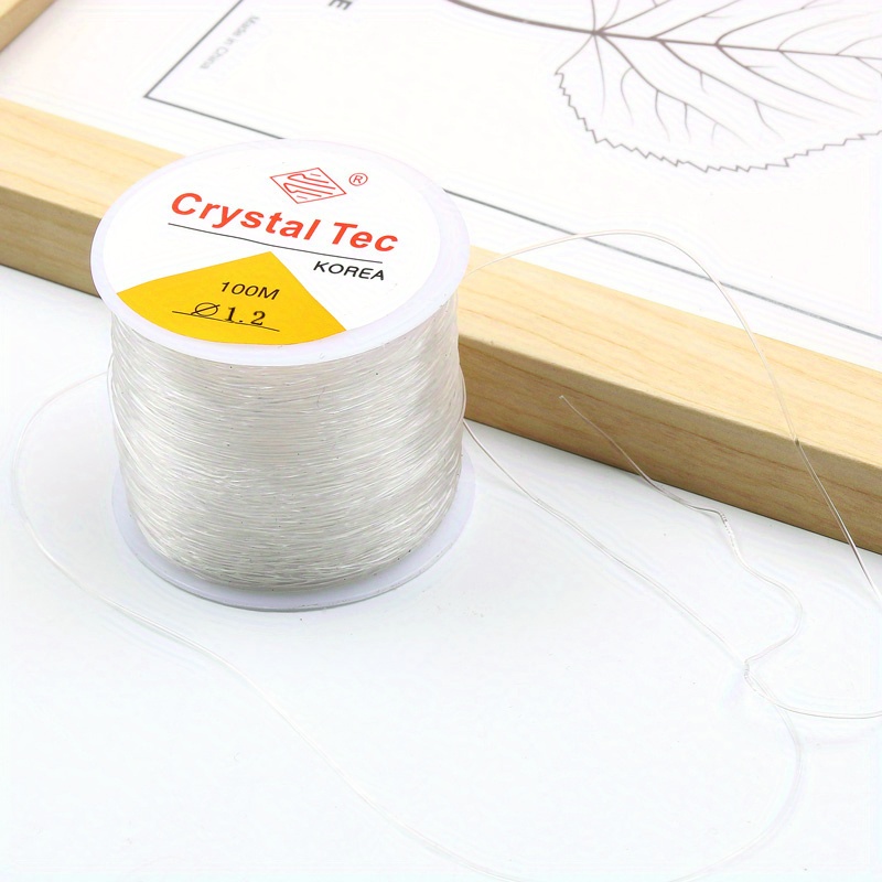 0.5mm Crystal Transparent Piercing Beads Elastic Thread - Temu