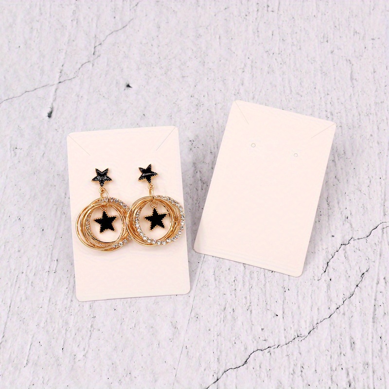 100pcs Paper Packaging Earring Display Card Ear Stud Jewelry