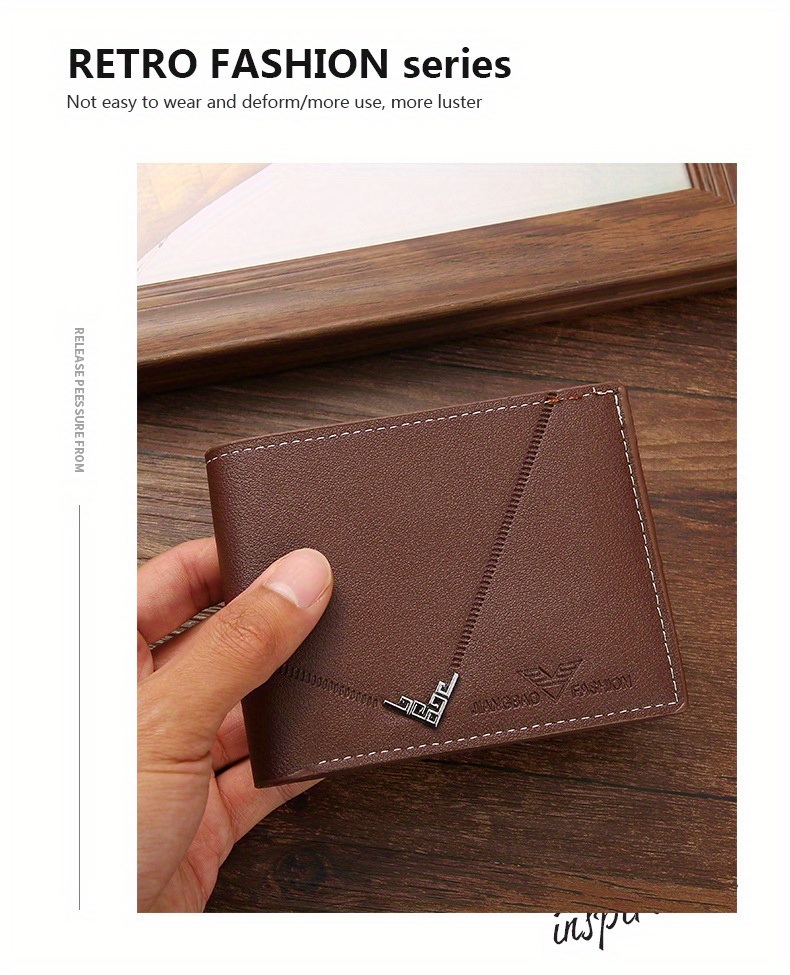 New Men's Wallet, Men's Short Wallet, Young Man, Simple Fashion