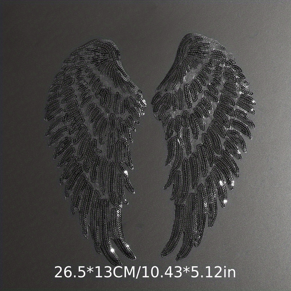 Sequin Wings Patches, Embroidered Badges Clothes DIY Decoration Sticker