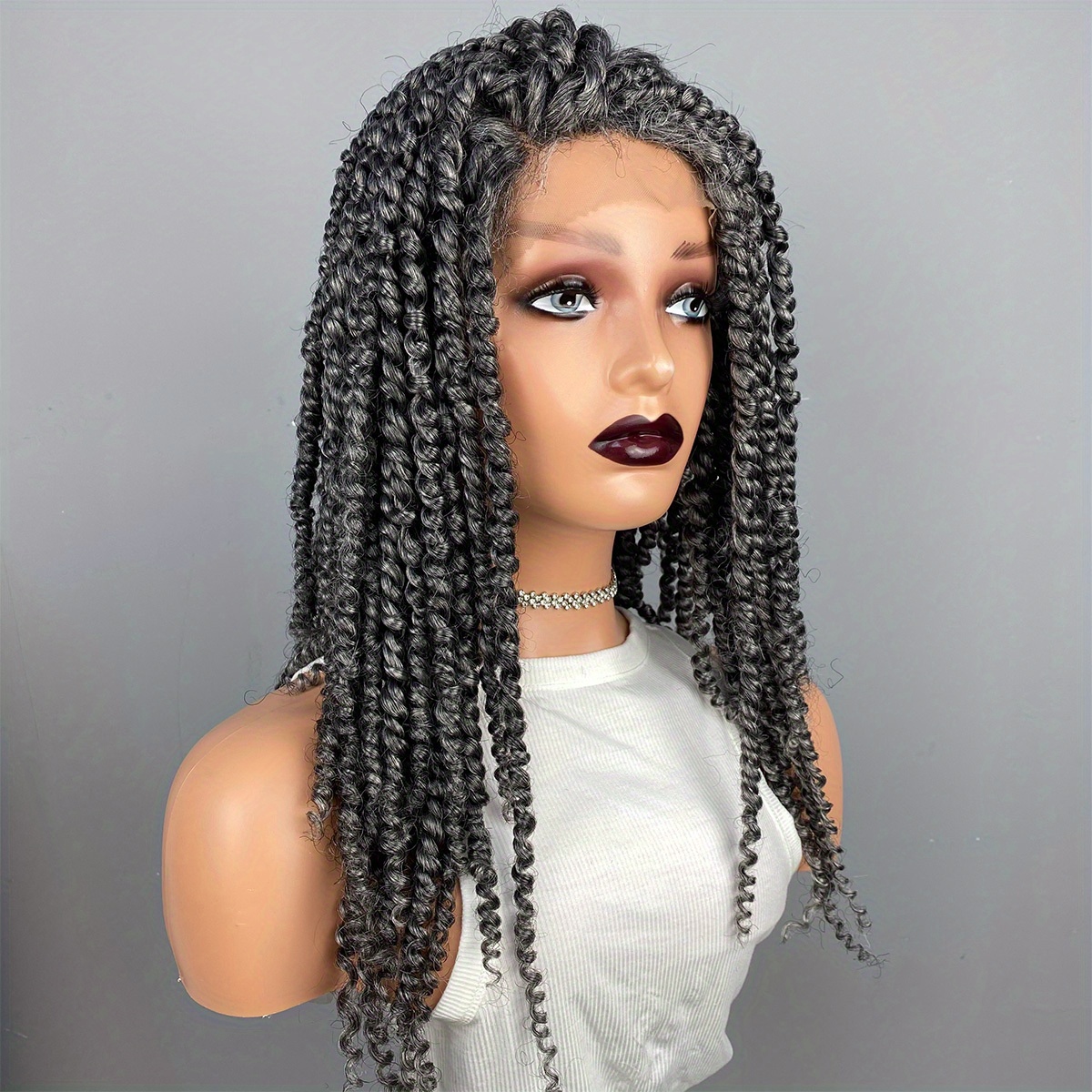 Express Wig Braids: Medium Box Braids Wig With Front Lace - Express Wig  Braids™