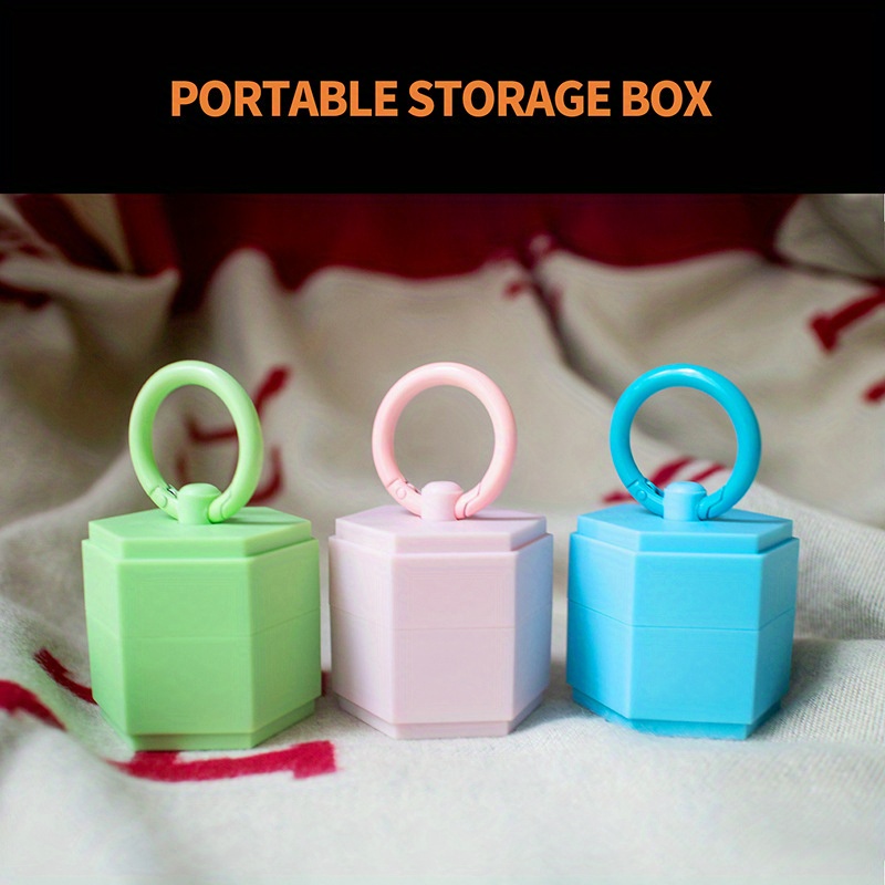 Portable Ring Holder Keychain Ring Case for Travel Jewelry Storage C