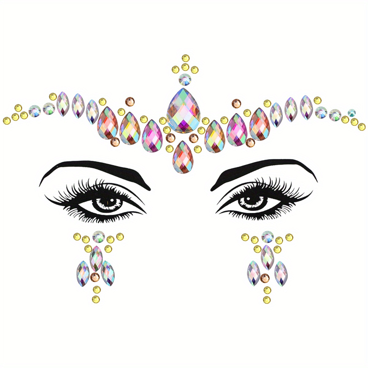 Eyenice Face Gems Mermaid Face Jewels Festival Face Gems - Temu