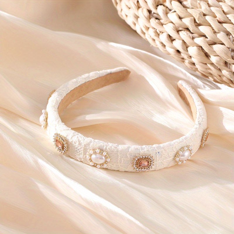 Rhinestone Pearl Headband Vintage Hair Accessories