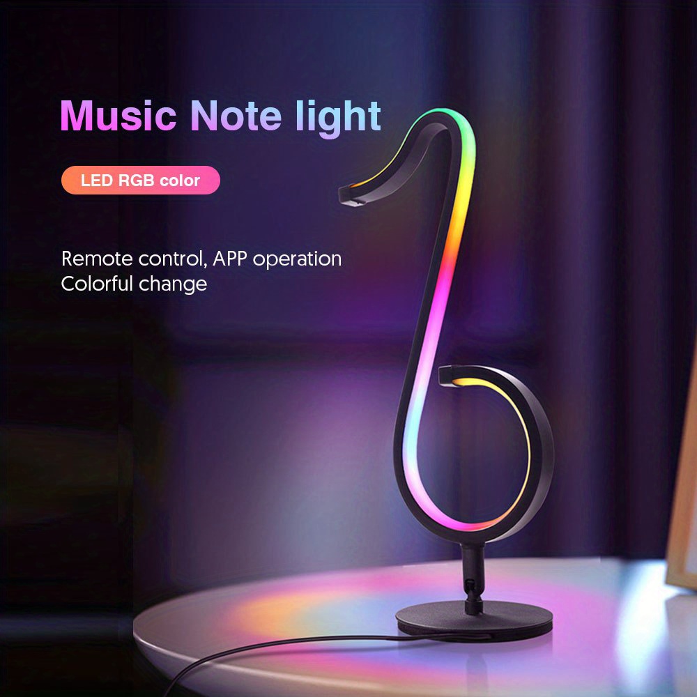 light up your gaming room with this musical note smart table lamp 1000 color changing modes 210 scene modes 255 music modes details 7