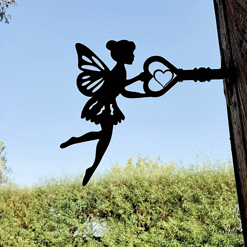 

1pc Metal Art Fairy Beautiful Fairy Metal Art Farm Garden Decor Garden Fence Decoration Outdoor Decoration For Farmhouse, Yard, Lawn