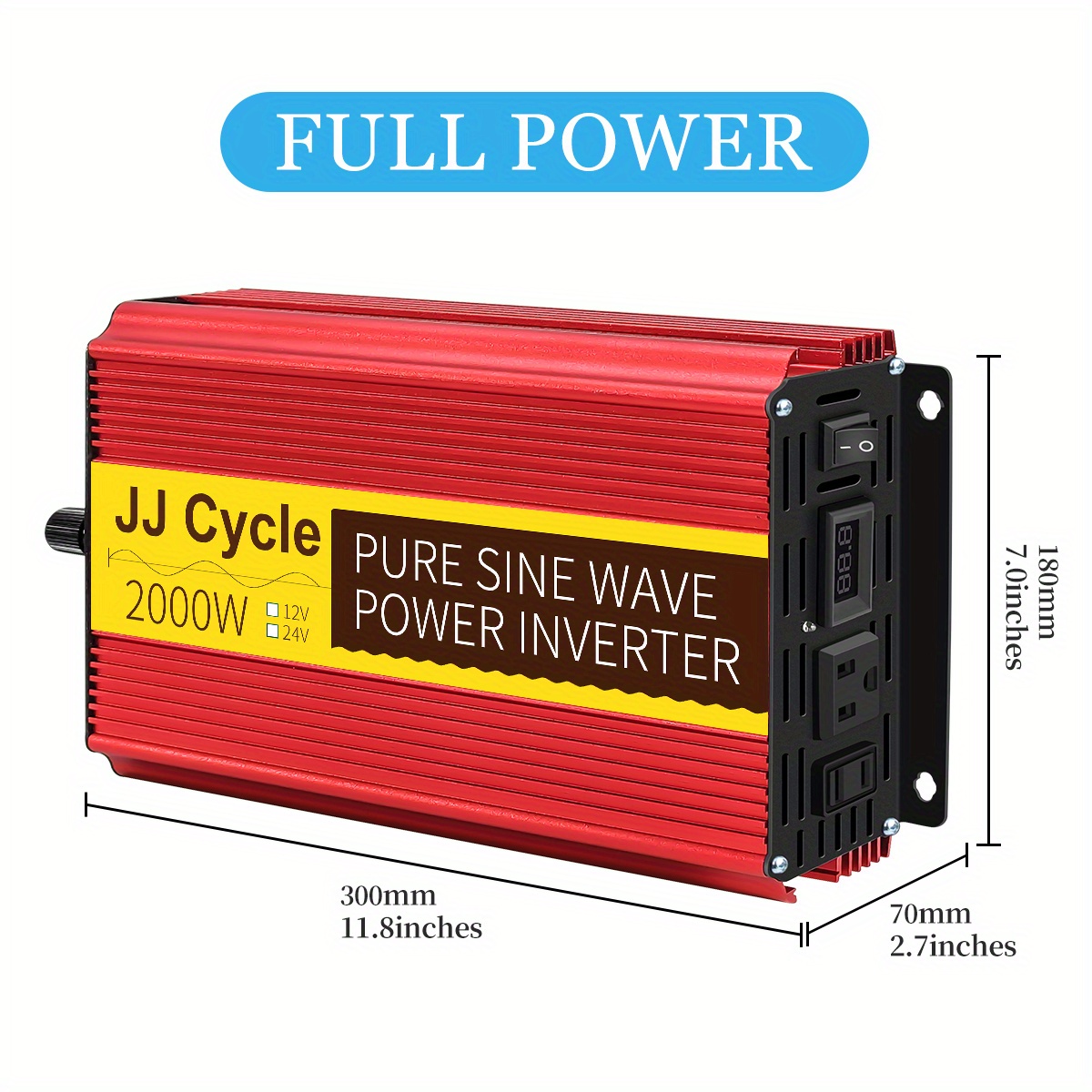 24v 2000w Inverter, 24v to 110v/220v Power Inverter