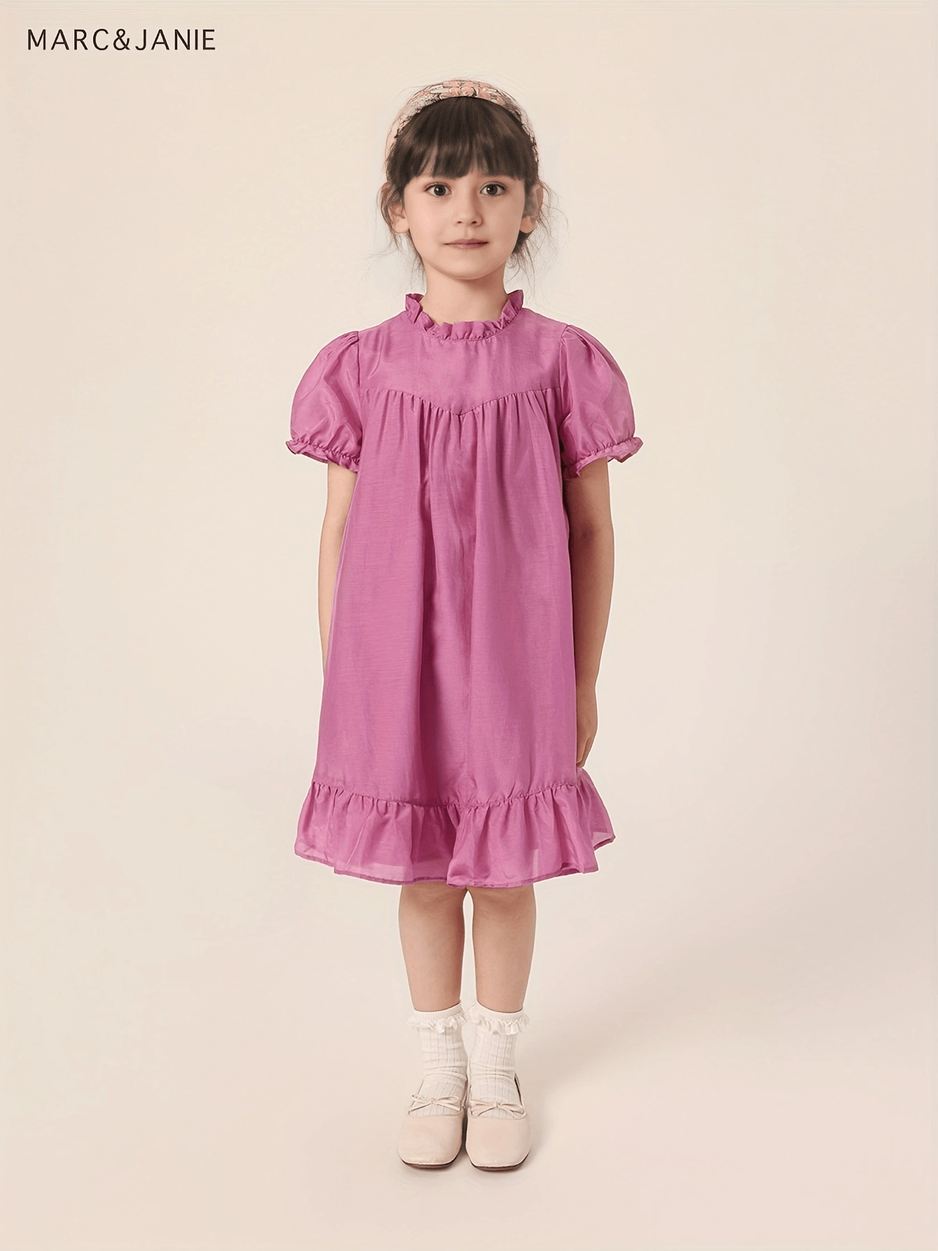 Kids Dress Silk janie Skirt Girls - Cotton Sleeve Puff Temu Marc