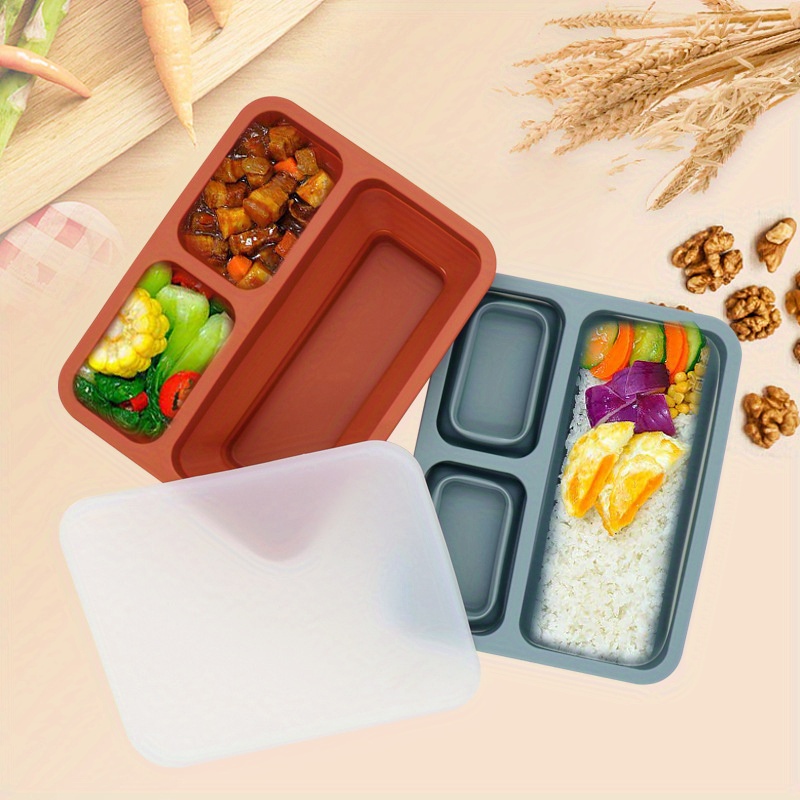 Folding Silicone Insulated Lunch Box, Collapsible Portable Round Bento Box  For Office Workers, Leakproof Food Storage Container With Bpa Free Airtight  Lid, Microwave And Freezer Safe, Home Kitchen Supplies - Temu