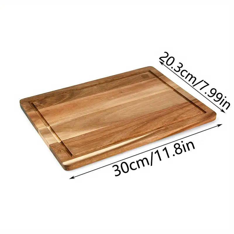 Wooden Cutting Boards For Kitchen Meal Prep & Serving - Bamboo Wood Cutting  Board Deep Juice Groove Side Handles - Charcuterie & Chopping Butcher Block  For Meat Chopping Board - Temu