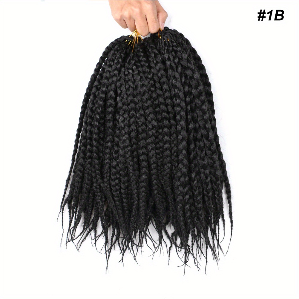 Cute Short Box Braids Crochet Hair Extensions Women - Temu