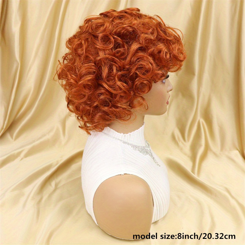 Short Curly Wavy Hair Wigs Full Machine Made Curly Wigs Temu