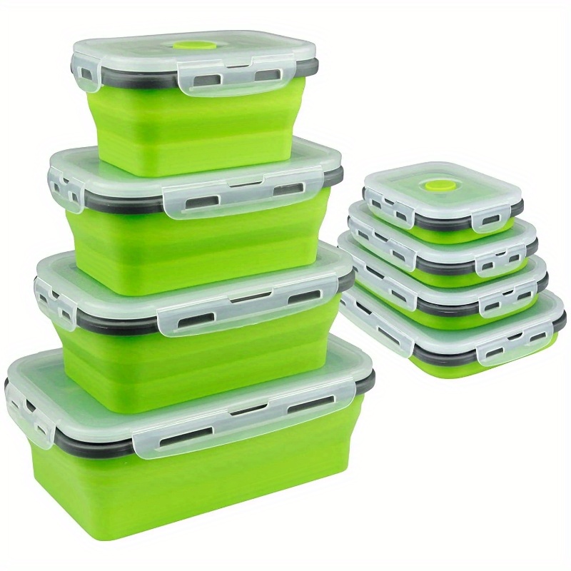 Bpa-free Plastic Food Storage Containers With Lids - Collapsible