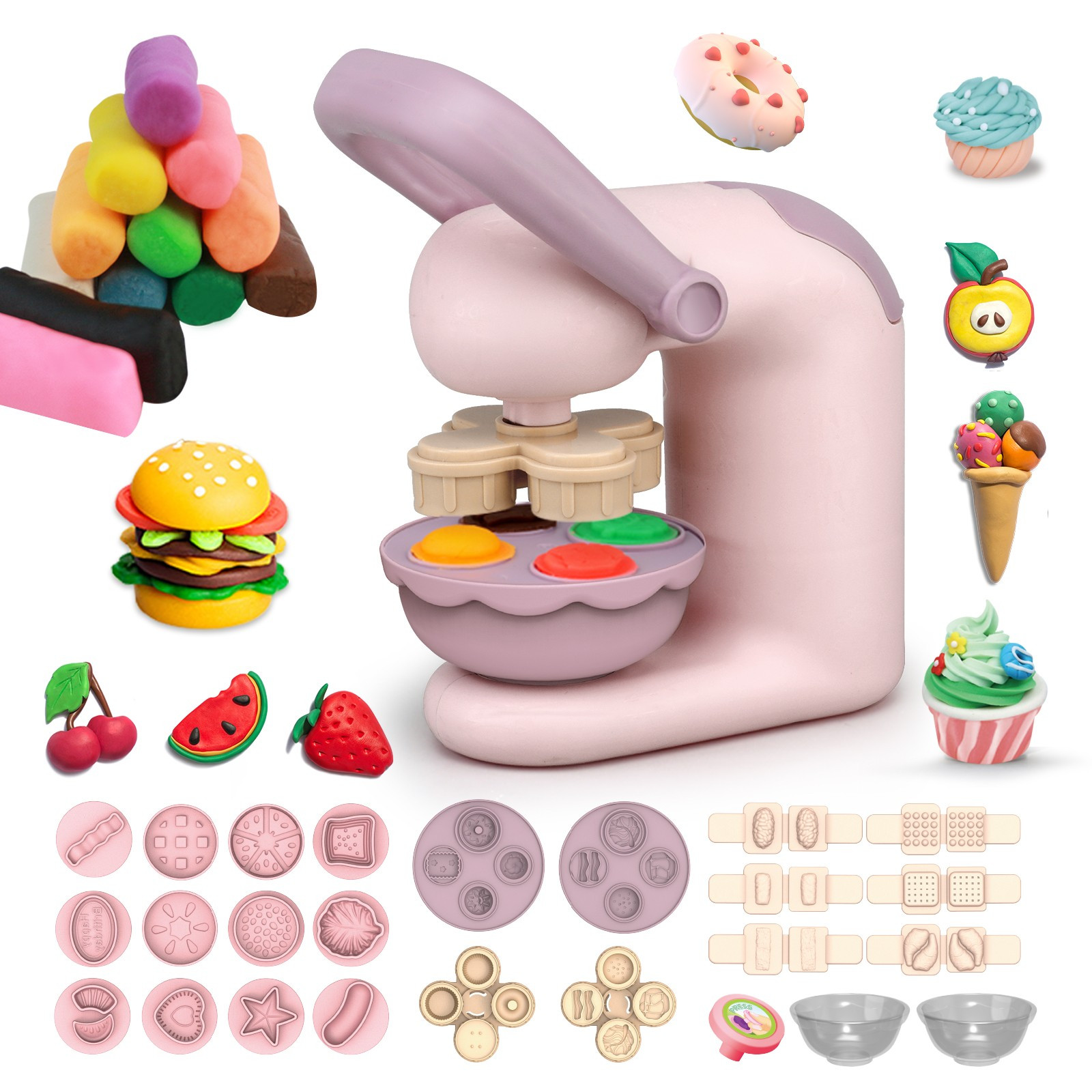 10pcs Clay Dough Tools Set Play Dough Non-Toxic Modeling Dough Tool Set -  Assorted Colors