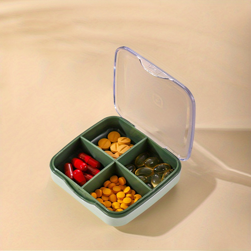 Pill Box Portable Sealed Large-capacity Mini Sub-package Box Portable Pill  Storage Box Small Medicine Cutter One Week Pill Box - Temu