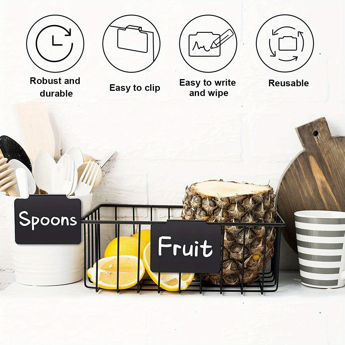 Reusable Pantry Labels Clip Removable Basket Labels Kitchen Temu