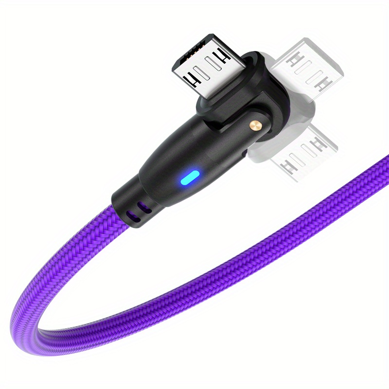 Android Fast Charging 3a Data Cable 180° Bendable Extension Temu