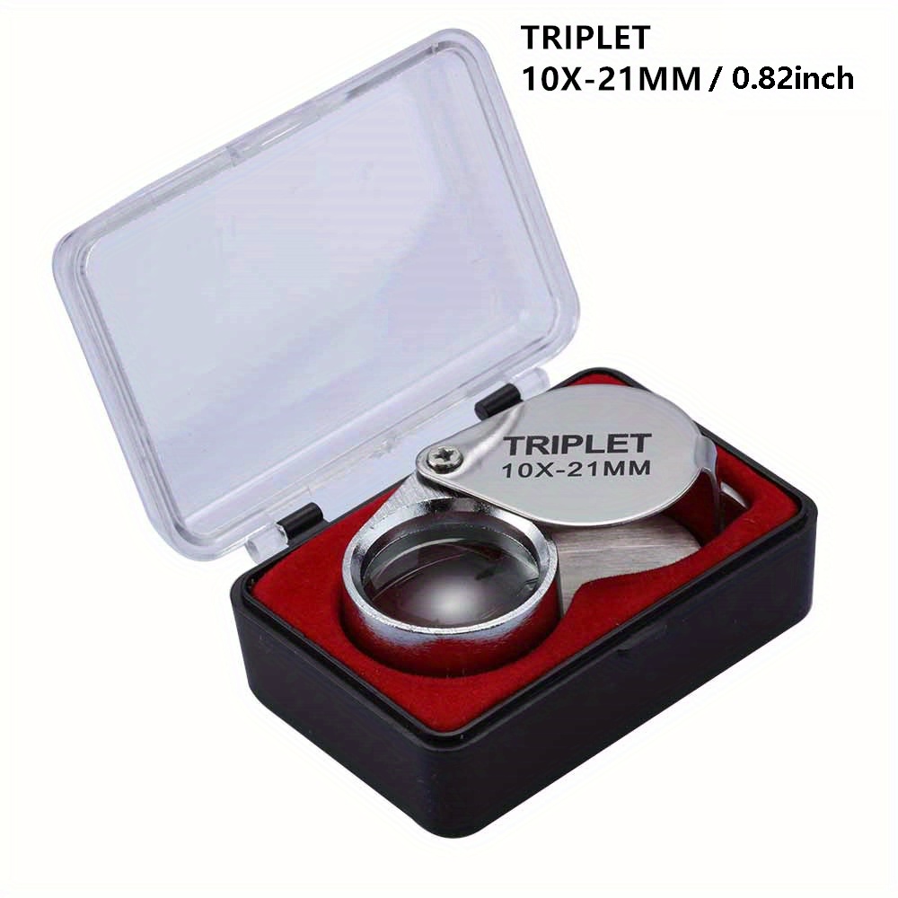 10x/20x/30x Jewelry Diamond Jewelry Loupe Magnifier Tool Eye Magnifier  Magnifying Glass Equipments Triplet Jewelers Eye Glass Keychain For Men