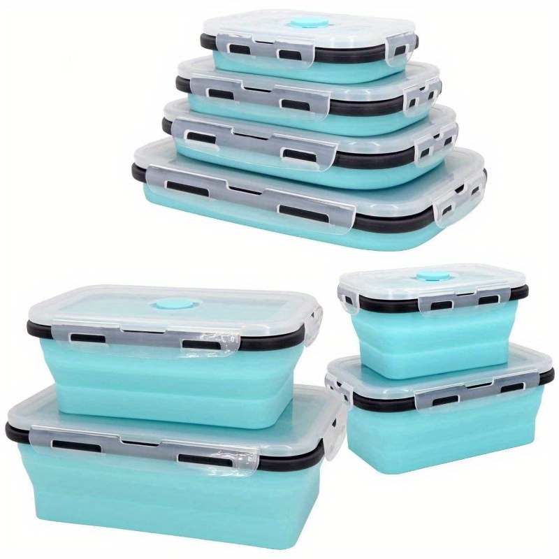 Bpa-free Plastic Food Storage Containers With Lids - Collapsible, Airtight,  Freezer And Microwave Safe - Perfect For Organizing And Storing Leftovers  And Fresh Fruit - Temu