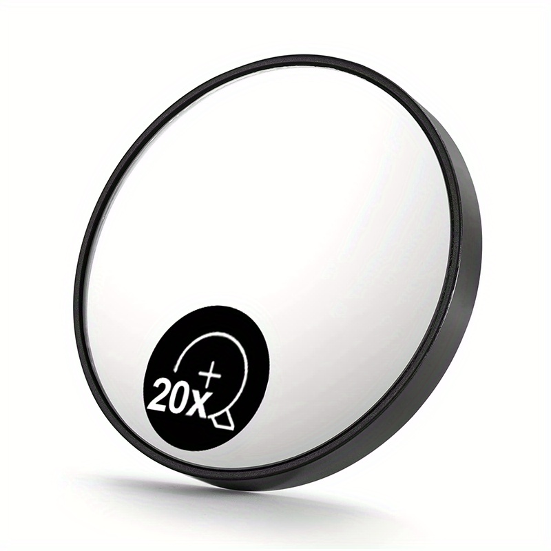  OMIRO Juego de espejos de aumento de 10 x (300R) y 20X (200R) y  3 pinzas, espejos redondos de triple ventosa de 4.5 pulgadas y 3.5 pulgadas  : Belleza y Cuidado Personal