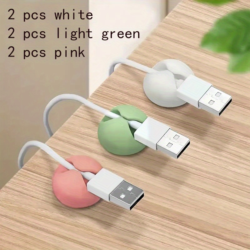 3 Pack Cable Organizer Clips, Cable Management Cord Holder Self Adhesive  Silicone Wire Holders for Organizing USB Charging Cable/Power Cord/Mouse PC