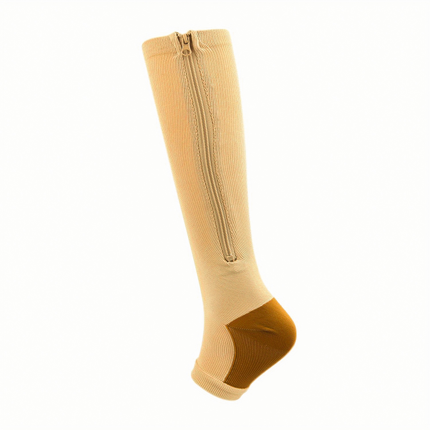 Solid Toeless Compression Sock Zipper Unisex Breathable Hot - Temu Canada