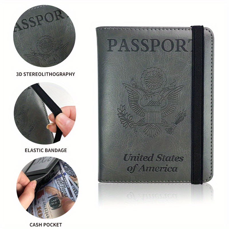 2pcs PU Leather Passport Cover