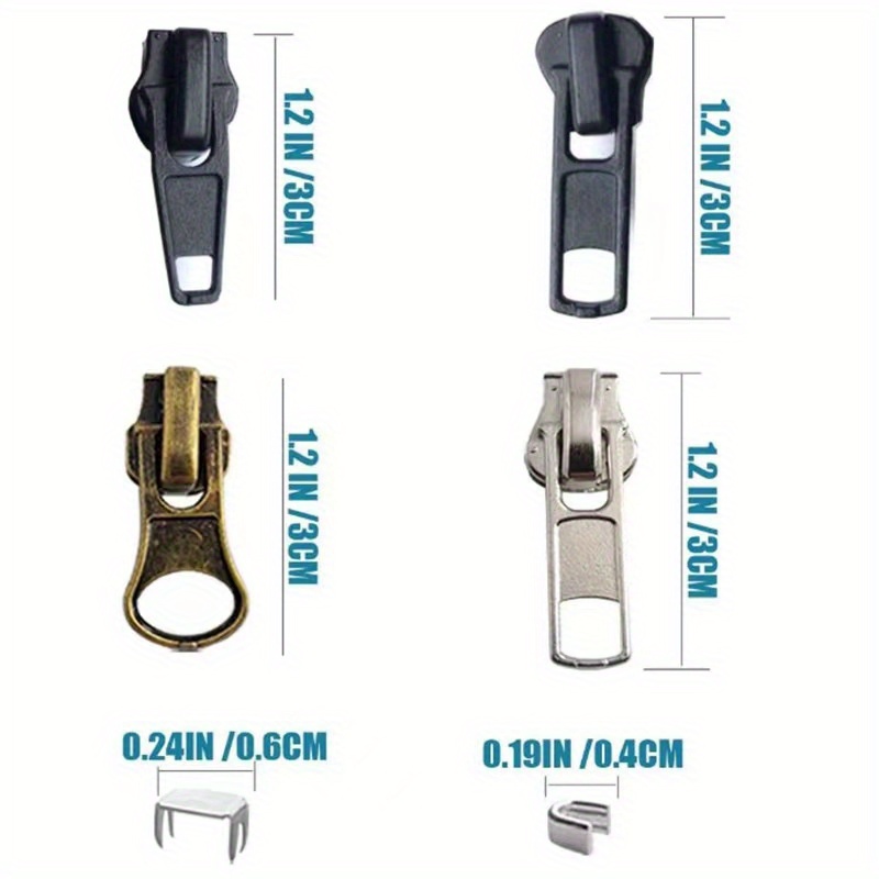 Yucurem Fix Zipper Puller, Replacement Zip, Repair Zip Slider Kit (6pcs/set)