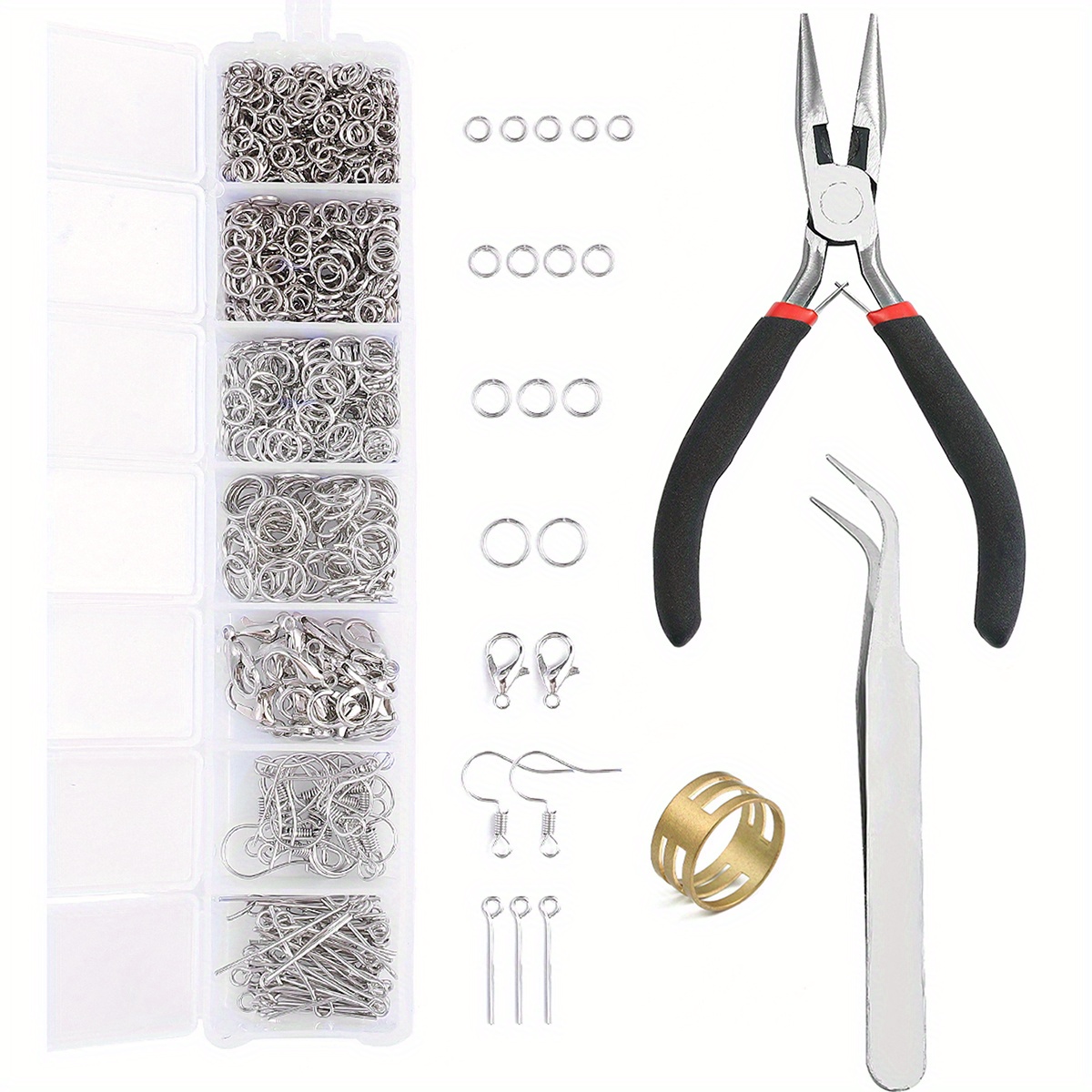 Jewelry Making Set Tool Findings Starter Pliers Bead - Temu