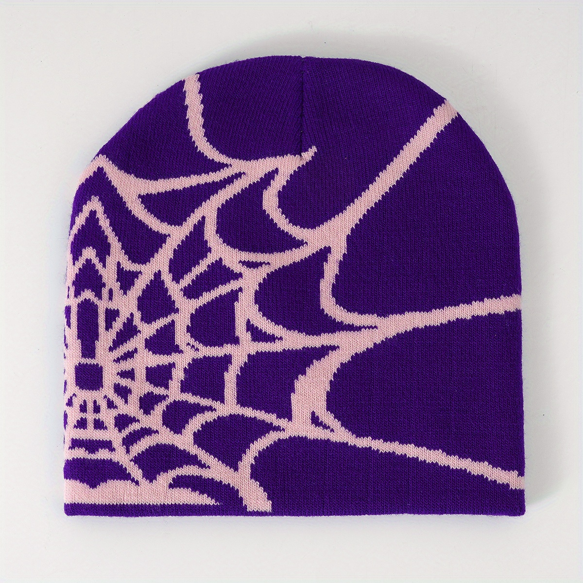 Pooyikoi Y2k Gothic Spider Pattern Wool Acrylic Knit Hat Beanie