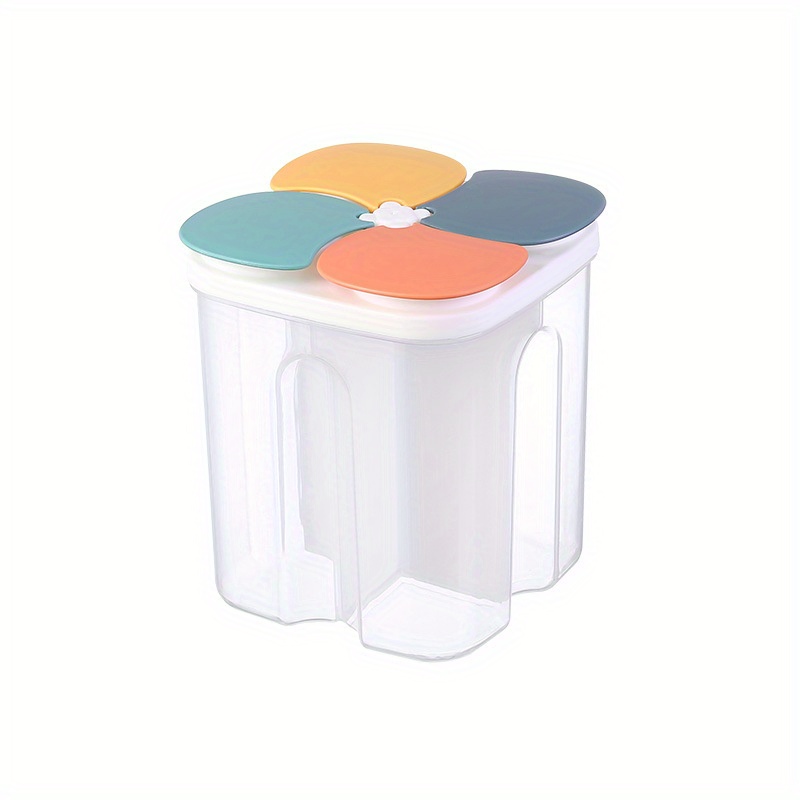 Cheer.US Airtight Plastic Canister with Lids Food Storage Jar Square -  Storage Container with Clear Preserving Seal Wire Clip Fastening for Kitchen  Canning for Cereal,Pasta,Sugar,Beans,Spice 