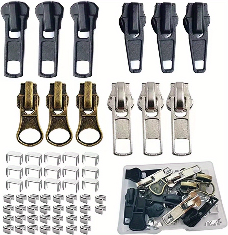 10PCS Replacement Zipper Slider Zipper Pull Zipper Repair Kits