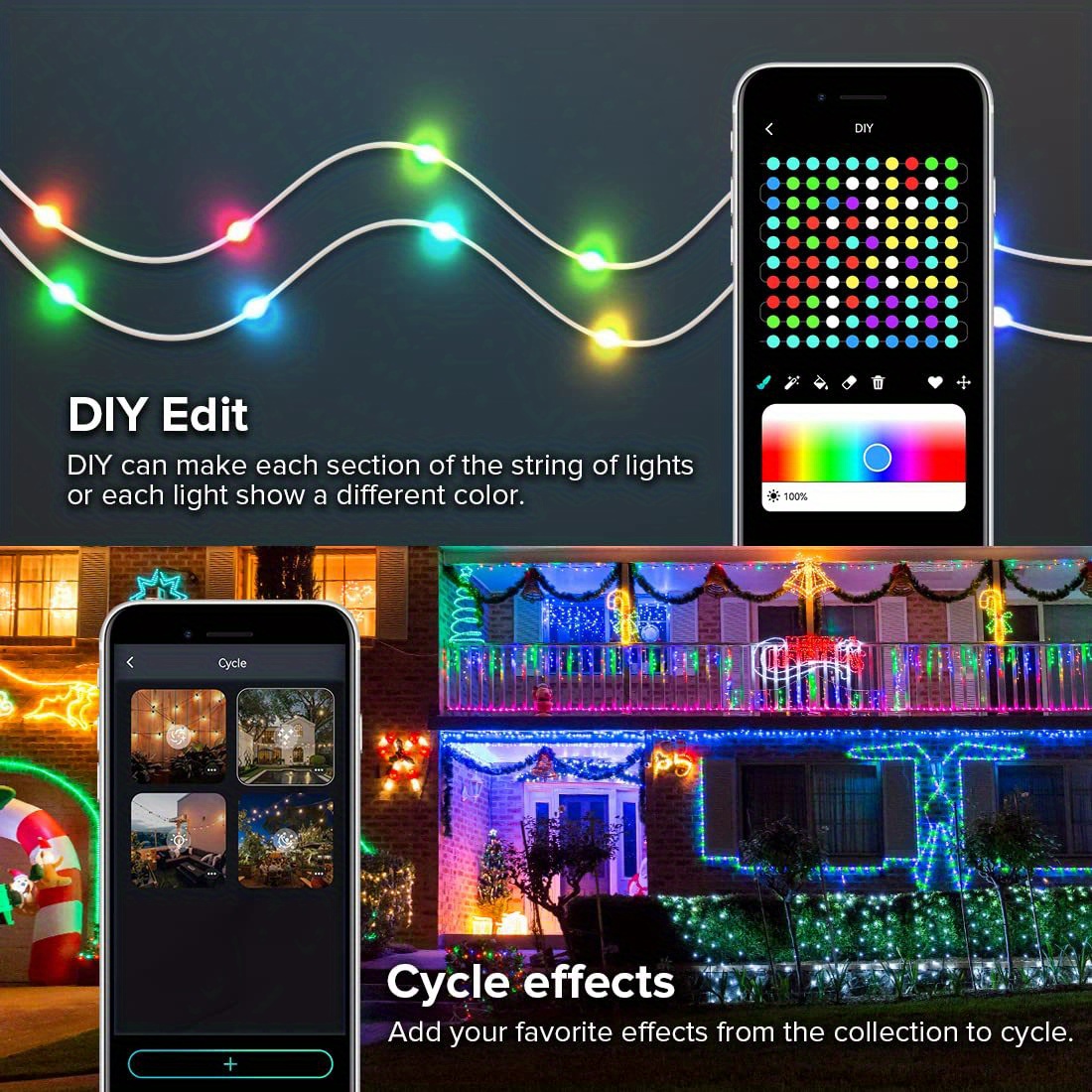 set smart fairy string lights 50 100 150 200 leds with app control usb led string fairy lights with remote control rgb led twinkle lights music sync halloween lights christmas decor room decor bedroom decor party decor home decor details 2