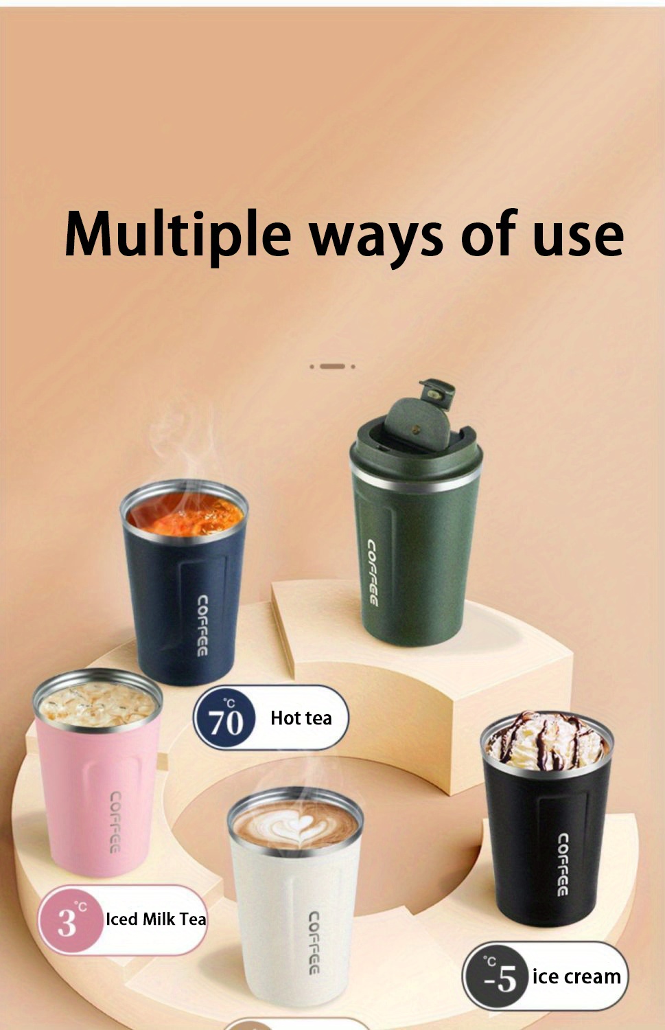 1pc coffee mug insulation and cold insulation portable european high end exquisite latte cup for men and women high end sense portable cup details 7