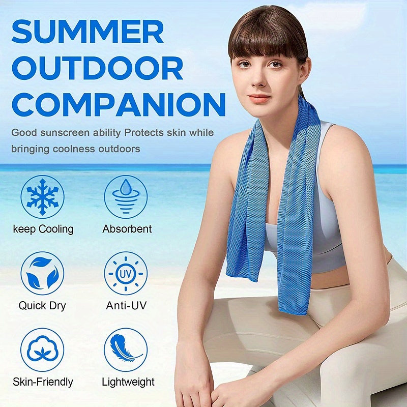 1pc Cooling Hooded Towel For Men Women Uv Protection Quick Drying Absorbent  Towels For Camping Workout Cycling Golf Running Hiking Gym Fishing - Sports  & Outdoors - Temu