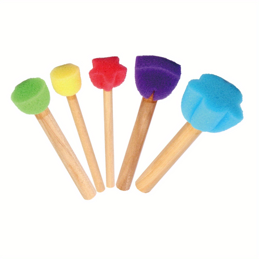 5pcs Colorful Foam Sponge Brush With Wooden Handle Round Flower Multi Size  Painting Tools For Diy Acrylic Watercolor Varnishes Art Craft Painting -  Arts, Crafts & Sewing - Temu United Arab Emirates