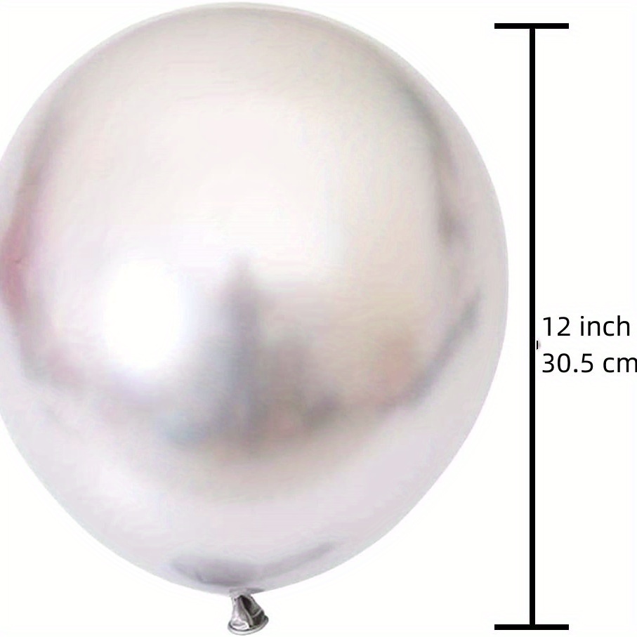 50pcs Ballon En Métal Argenté De 12 Pouces Ballon De Fête - Temu