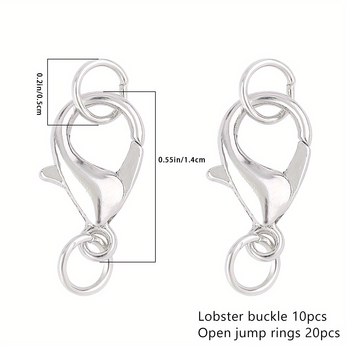 Alloy Lobster Clasps With 3 Sizes Silvery Lobster Clasps - Temu